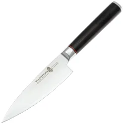 Нож кухонный TuoTown FT-series Мини Шеф 130 сталь VG-10/Damascus рукоять Black G10
