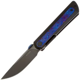 Нож Kizer Quoll DLC сталь S45VN рукоять DLC Titanium/Timascus