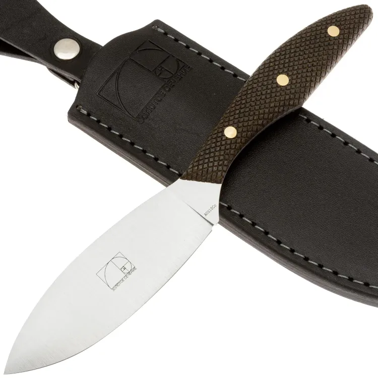 Нож Золотое Сечение Загадочная Лагерта конвекс сталь AUS-10Co рукоять микарта койот