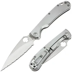 Нож Daggerr Sting NF frame lock serrated satin сталь VG-10 рукоять Stainless steel