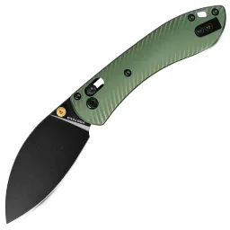 Нож Vosteed Mini Nightshade blackwash сталь 14C28N рукоять Green Aluminum