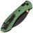 Нож Vosteed Mini Nightshade blackwash сталь 14C28N рукоять Green Aluminum