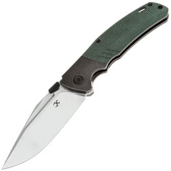 Нож Kansept Hinterland stonewash сталь S35VN рукоять Blackwash Ti/Green Micarta