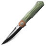 Нож Bestech Thyra Satin сталь M390 рукоять Retro Green Titanium/Copper (BT2106E)