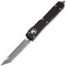 Нож Microtech Ultratech T/E Serrated apocalyptic сталь M390 рукоять Black Aluminium (123-12AP)