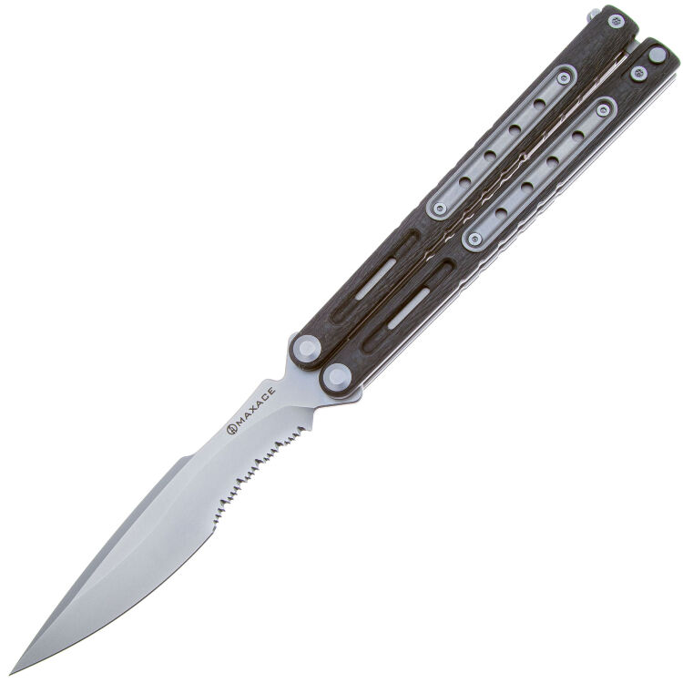 Нож-бабочка тренировочный Maxace Hellcat сталь M390 рукоять Carbon Fiber