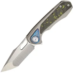Нож Remette Saker Falcon сталь M390 рукоять Sandblast Titanium/Green-black Carbon Fiber (ASTP-2)