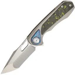 Нож Remette Saker Falcon сталь M390 рукоять Sandblast Titanium/Green-black Carbon Fiber (ASTP-2)