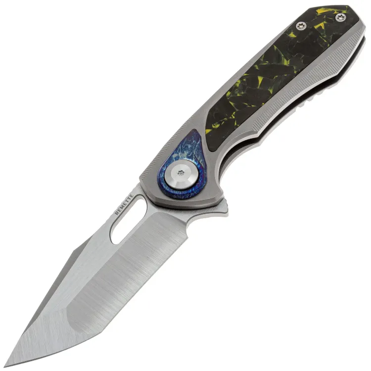 Нож Remette Saker Falcon сталь S45VN рукоять Sandblast Titanium/Green-black Carbon Fiber (ASTP-2)