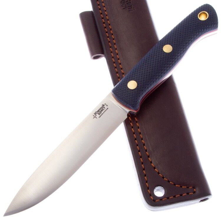 Нож Южный Крест Бушкрафт L конвекс сталь D2 рукоять микарта синяя (234.1056)