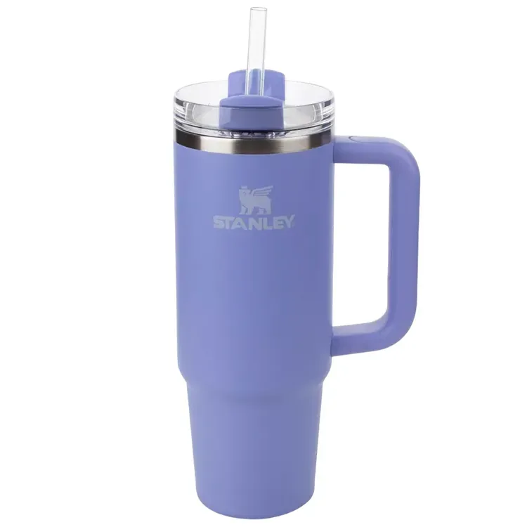 Термокружка Stanley Quencher H2.0 с трубочкой 0.88л гортензия (10-11912-152)