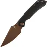 Нож Kansept Fenrir rose gold сталь S35VN рукоять Water Ripple Dark Bronze Titanium