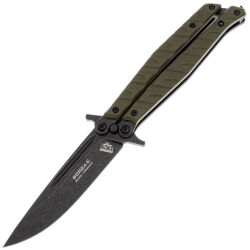 Нож-бабочка НОКС Финка Б блэквош сталь D2 рукоять Green G10 (207-509406)
