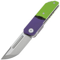 Нож Maxace Capsule beadblast сталь M390 рукоять Purple/Green Titanium