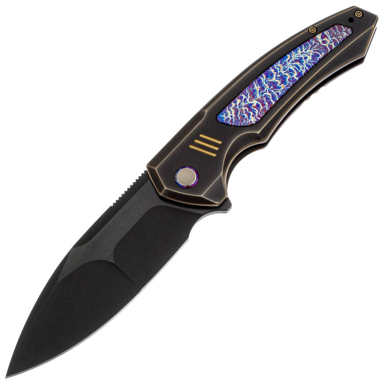 Нож WE Knife Hyperactive black сталь Vanax рукоять Bronze-Black Ti/Flamed Ti (WE23030-4)