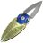 Нож Rike Knife Cicada сталь M390 рукоять Gold/Blue Ti