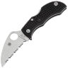 Нож Spyderco Manbug Wharncliffe serrated сталь VG-10 рукоять Black FRN (MBKWS)