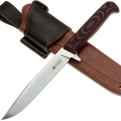 Нож Kizlyar Supreme Intruder сталь VG-10 Stonewash рукоять Black/Red G10