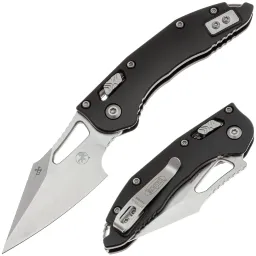 Нож Microtech M-Stitch Ram-Lok stonewash сталь M390MK рукоять Black Aluminium