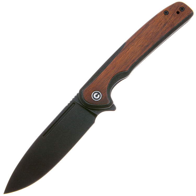 Нож CIVIVI Voltaic Blackwash сталь 14C28N рукоять Black Steel/Cuibourtia Wood (C20060-1)