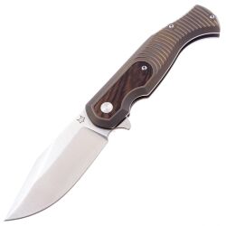 [Уценка] Нож Fox Eastwood Tiger сталь S90V рукоять Bronze Ti/Zebrawood (FX-524 TiZW)