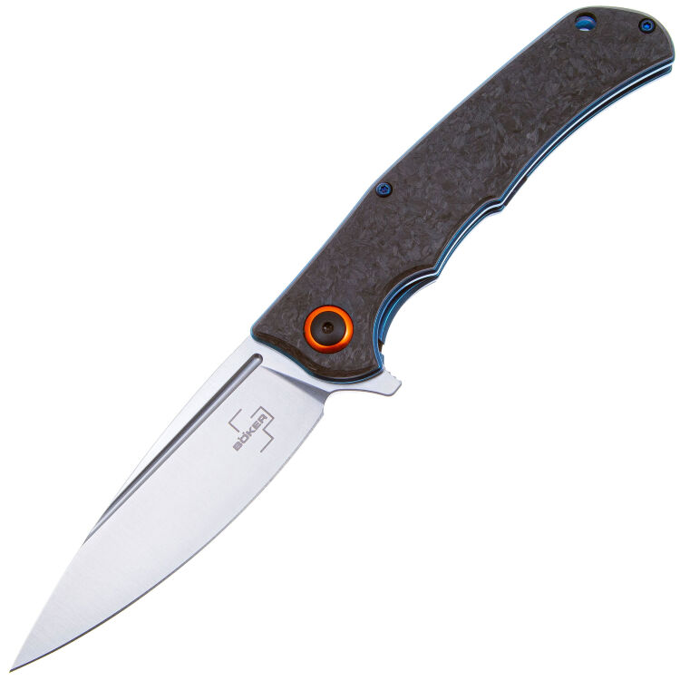 Нож Boker Plus Nubilum сталь D2 рукоять Marble Carbon Fiber (01BO492)