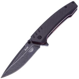 Нож НОКС ВДВ Blackwash сталь AUS-8 рукоять карбон (322-580405)
