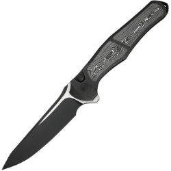 Нож WE Knife 702XI blackwash сталь M390 рукоять Black Titanium/Aluminum Foil CF (WE07B-2)