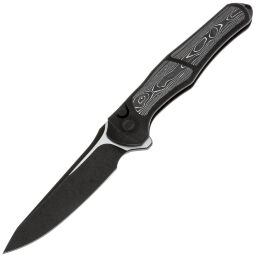 Нож WE Knife 702XI blackwash сталь M390 рукоять Black Titanium/Aluminum Foil CF (WE07B-2)