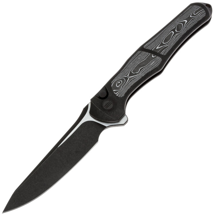 Нож WE Knife 702XI blackwash сталь M390 рукоять Black Titanium/Aluminum Foil CF (WE07B-2)