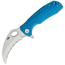 Нож Honey Badger Claw M serrated сталь D2 рукоять Blue FRN