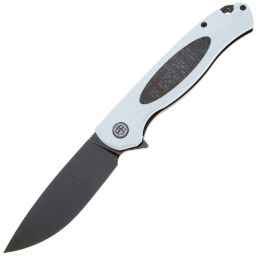 Нож Petrified Fish Stamp blackwash сталь D2 рукоять White G10/CF