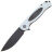 Нож Petrified Fish Stamp blackwash сталь D2 рукоять White G10/CF