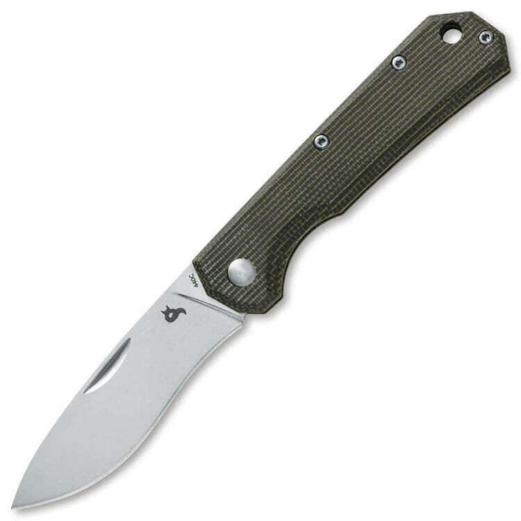 Складной нож Black FOX CIOL сталь 440C, рукоять Green Micarta