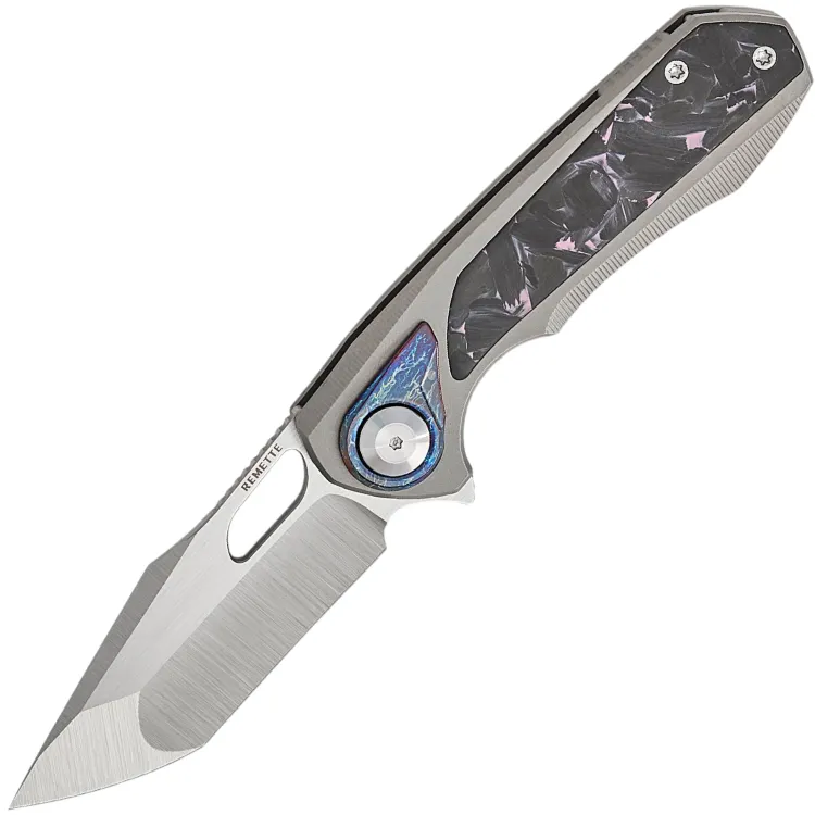Нож Remette Saker Falcon сталь S45VN рукоять Sandblast Titanium/Purple-black Carbon Fiber (ASTP-3)