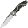 Нож Real Steel Exorcist stonewash сталь S35VN рукоять Titanium/Jungle Wear FatCarbon (9411FJ)