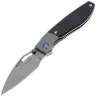 Нож Kizer Shrike stonewash сталь S45VN рукоять Titanium/Richlite