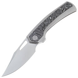 Нож WE Knife Nefaris beadblast сталь CPM-20CV рукоять Gray Ti/Aluminum Foil CF (WE22040F-2)