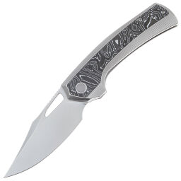 Нож WE Knife Nefaris beadblast сталь CPM-20CV рукоять Gray Ti/Aluminum Foil CF (WE22040F-2)
