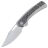 Нож WE Knife Nefaris beadblast сталь CPM-20CV рукоять Gray Ti/Aluminum Foil CF (WE22040F-2)
