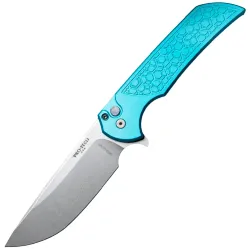 Нож Pro-Tech Mordax stonewash  Blade Show 2025 сталь MagnaCut рукоять Gridlock Teal Aluminium