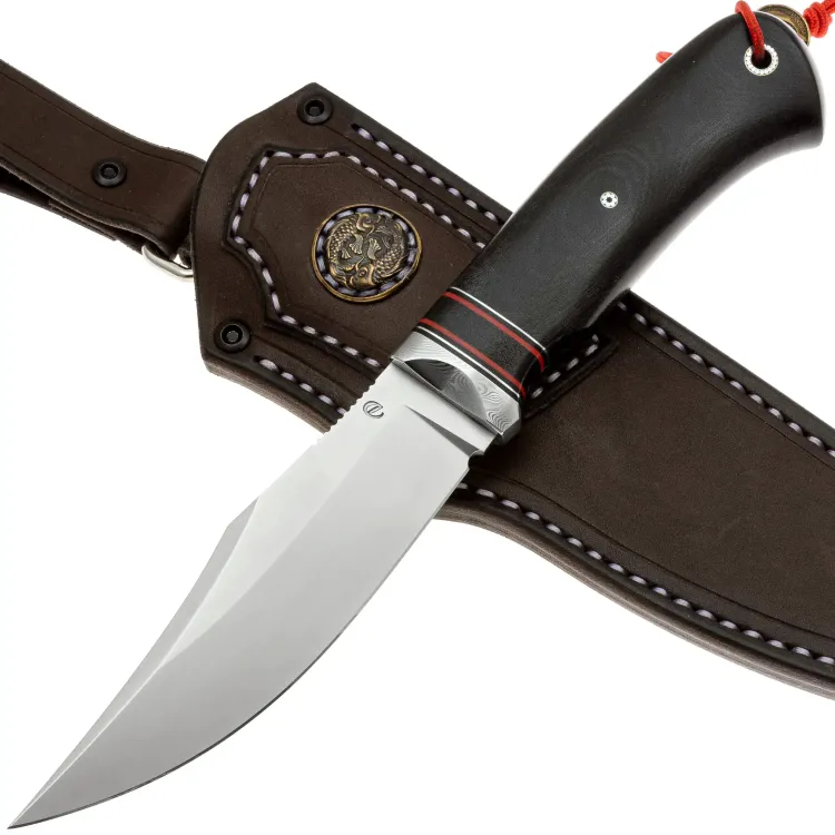 Нож Балем сталь M398 рукоять дамаск Decorum/микарта черная (Дедюхин Г.)