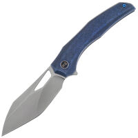Нож We Knife Ignio stonewash сталь 20CV рукоять Blue Titanium (WE22042B-3)