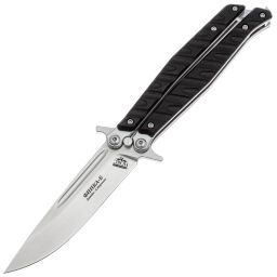 Нож-бабочка НОКС Финка Б сатин сталь AUS-8 рукоять Black G10 (207-180406)