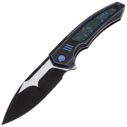 Нож WE Knife Hyperactive blackwash сталь Vanax рукоять Blue-Black Ti/Arctic Storm FatCarbon