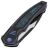 Нож WE Knife Hyperactive blackwash сталь Vanax рукоять Blue-Black Ti/Arctic Storm FatCarbon