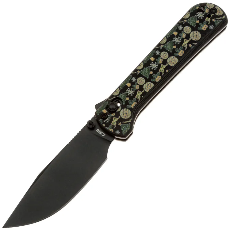 Нож CJRB Bolt Christmas LE сталь AR-RPM9 рукоять Decked Halls G10