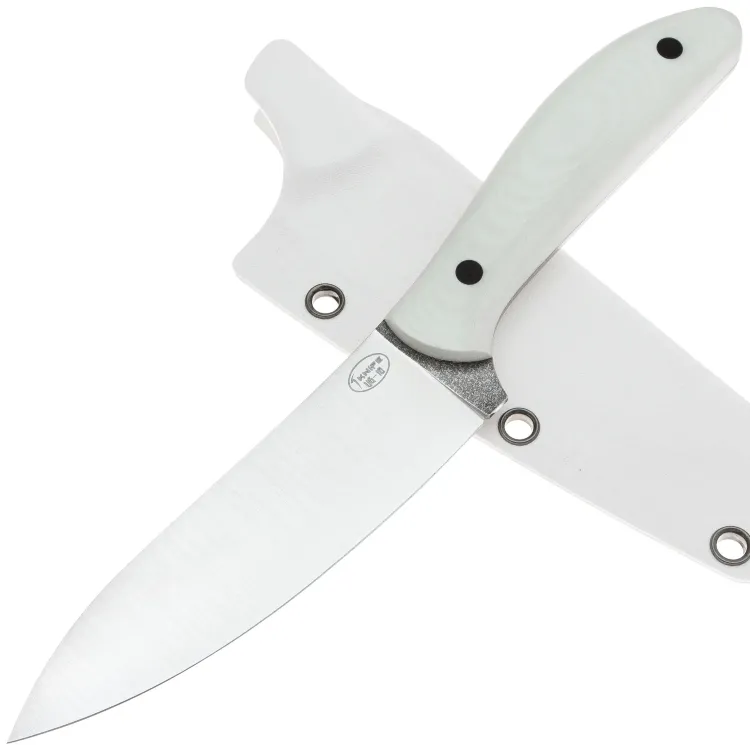 Нож T-Knife Canadian Kitchen Knife конвекс сталь VG-10 рукоять White G10