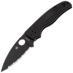 Нож Spyderco Shaman DLC Serrated сталь S30V рукоять G10 (C229GSBK)