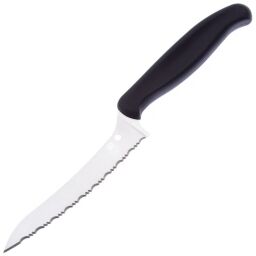 Нож кухонный Spyderco Z-Cut Pointed Serrated cталь CTS-BD1 рук. черный полипропилен (K14SBK)